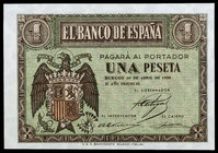 1938. Burgos. 1 peseta. (Ed. D29a) (Ed. 428a). 30 de abril. Serie H. S/C-.