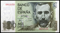 1979. 1000 pesetas. (Ed. E3) (Ed. 477). 23 de octubre, Pérez Galdós. Sin serie. Una esquina rozada. S/C-.