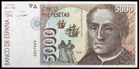 1992. 5000 pesetas. (Ed. E10) (Ed. 484). 12 de octubre, Colón. Sin serie. S/C-.