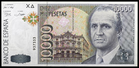 1992. 10000 pesetas. (Ed. E11) (Ed. 485). 12 de octubre, Juan Carlos I. Sin serie. S/C-.