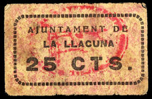 Llacuna, la. 25 céntimos. (T. 1503). Cartón. Escaso. MBC-.