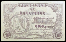 Mora d'Ebre. 1 peseta. (T. 1850a). EBC-.