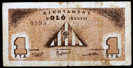 Oló. 1 peseta. (T. 1940a). Escaso. BC.