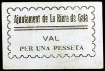 Riera de Gaià, la. 1 peseta. (T. 2456a). Cartón. Raro. EBC+.