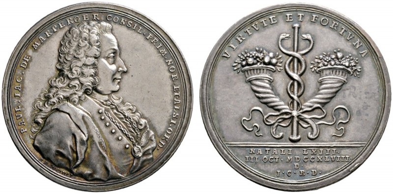 Altdeutsche Münzen und Medaillen 
 Altdorf, Universität 
 Silbermedaille 1748 ...