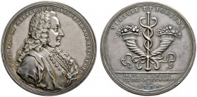 Altdeutsche Münzen und Medaillen 
 Altdorf, Universität 
 Silbermedaille 1748 von P.P. Werner, auf Paul Jakob von Marperger. Dessen Brustbild mit Al...