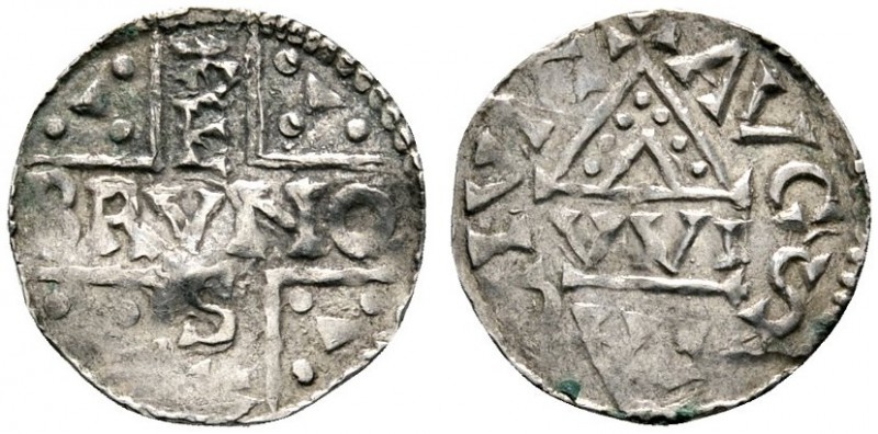 Altdeutsche Münzen und Medaillen 
 Augsburg, Bistum 
 Bruno 1006-1029 
 Denar...