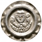 Altdeutsche Münzen und Medaillen 
 Augsburg, Bistum 
 Hartmann von Dillingen 1250-1286 
 Brakteat. Ein zweites Exemplar von minimal abweichenden St...
