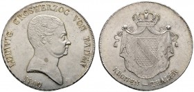 Altdeutsche Münzen und Medaillen 
 Baden-Durlach 
 Ludwig 1818-1830 
 Kronentaler 1819. AKS 52, J. 24, Thun 16, Kahnt 18 (dieses Exemplar abgebilde...