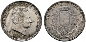 Altdeutsche Münzen und Medaillen 
 Baden-Durlach 
 Ludwig 1818-1830 
 Taler zu 100 Kreuzer 1829. AKS 53, J. 41, Thun 18, Kahnt 21.
 Prachtexemplar...