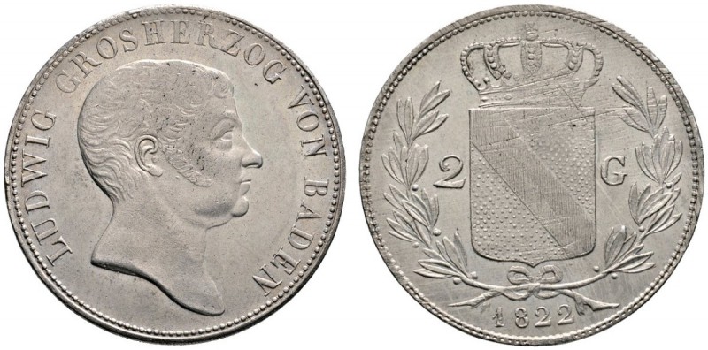 Altdeutsche Münzen und Medaillen 
 Baden-Durlach 
 Ludwig 1818-1830 
 Doppelg...