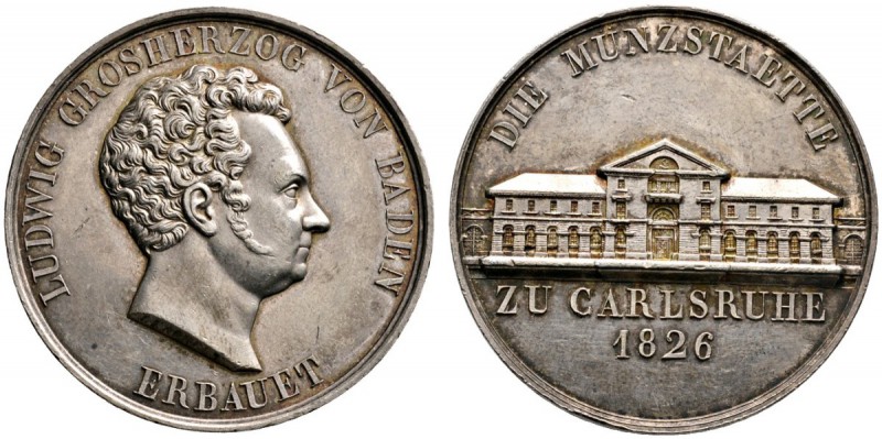 Altdeutsche Münzen und Medaillen 
 Baden-Durlach 
 Ludwig 1818-1830 
 Silberm...
