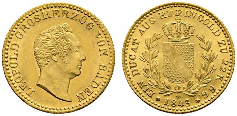 Altdeutsche Münzen und Medaillen 
 Baden-Durlach 
 Leopold 1830-1852 
 Rheing...