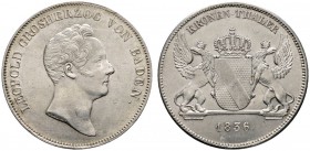 Altdeutsche Münzen und Medaillen 
 Baden-Durlach 
 Leopold 1830-1852 
 Kronentaler 1836. AKS 81, J. 47, Thun 19, Kahnt 23.
 Prachtexemplar, fast S...