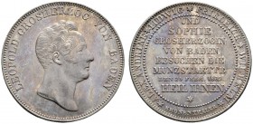 Altdeutsche Münzen und Medaillen 
 Baden-Durlach 
 Leopold 1830-1852 
 Kronentaler 1832. Münzbesuch. AKS 83, J. 48, Thun 20, Kahnt 24.
 seltenes P...