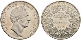 Altdeutsche Münzen und Medaillen 
 Baden-Durlach 
 Leopold 1830-1852 
 Doppelter Vereinstaler 1841. AKS 88, J. 57, Thun 24, Kahnt 29.
 sehr selten...