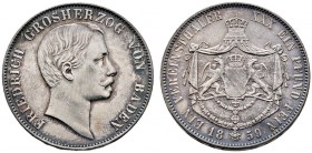 Altdeutsche Münzen und Medaillen 
 Baden-Durlach 
 Friedrich I. 1852-1907 
 Vereinstaler 1859. AKS 123, J. 79, Thun 30, Kahnt 36.
 feine Patina, m...