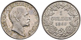 Altdeutsche Münzen und Medaillen 
 Baden-Durlach 
 Friedrich I. 1852-1907 
 Gulden 1860. AKS 125, J. 76.
 der seltenste Jahrgang, Prachtexemplar m...