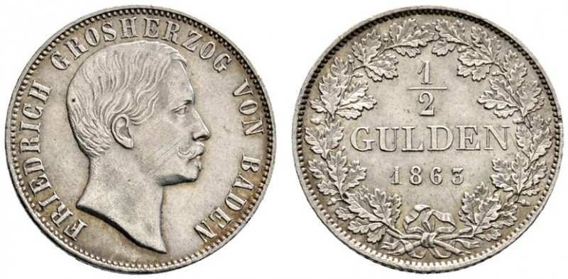 Altdeutsche Münzen und Medaillen 
 Baden-Durlach 
 Friedrich I. 1852-1907 
 1...
