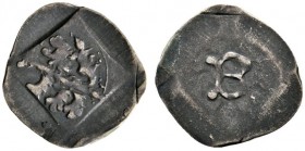 Altdeutsche Münzen und Medaillen 
 Bamberg, Bistum 
 Anton von Rotenhan 1431-1459 
 Pfennig, sogen. Schwarzpfennig o.J. (um 1453). Bamberger Löwe i...