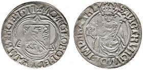 Altdeutsche Münzen und Medaillen 
 Bamberg, Bistum 
 Georg III. Schenk von Limburg 1505-1522 
 1/2 Schilling 1511. Bamberger Wappenschild im doppel...