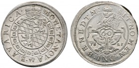Altdeutsche Münzen und Medaillen 
 Bayern 
 Maximilian I. als Herzog 1598-1623 
 Kipper-60 Kreuzer 1621. Vierfeldiges Wappen im runden Schild mit K...