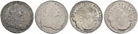 Altdeutsche Münzen und Medaillen 
 Bayern 
 Karl Theodor 1777-1799 
 Lot (2 Stücke): Madonnentaler 1778 und 1782 -München-. Signatur H.ST. bzw. I.S...