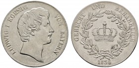 Altdeutsche Münzen und Medaillen 
 Bayern 
 Ludwig I. 1825-1848 
 Kronentaler 1836. AKS 76, J. 30, Thun 48, Kahnt 75.
 kleiner Randfehler, sehr sc...