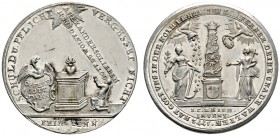 Altdeutsche Münzen und Medaillen 
 Brandenburg-Ansbach 
 Alexander 1757-1791 
 Zinnmedaille 1772 von J.Chr. Reich, auf die Teuerung und zum Dank fü...