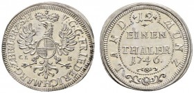 Altdeutsche Münzen und Medaillen 
 Brandenburg-Bayreuth 
 Friedrich 1735-1763 
 1/12 Taler = Doppelgroschen 1746 -Bayreuth-. Slg. Wilm. - vgl. 770 ...