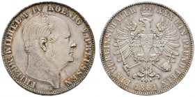 Altdeutsche Münzen und Medaillen 
 Brandenburg-Preußen 
 Friedrich Wilhelm IV. 1840-1861 
 Vereinstaler (Sterbetaler) 1861 A. AKS 78, J. 84, Thun 2...