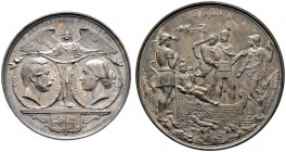 Altdeutsche Münzen und Medaillen 
 Brandenburg-Preußen 
 Friedrich Wilhelm IV. 1840-1861 
 Silbermedaille 1858 von W. Kullrich, auf die Vermählung ...