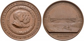 Altdeutsche Münzen und Medaillen 
 Brandenburg-Preußen 
 Wilhelm II. 1888-1918 
 Bronzemedaille 1895 von K. Schäfer (geprägt bei W. Mayer), auf die...