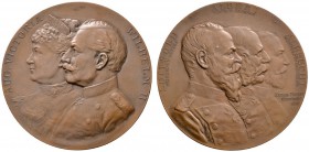 Altdeutsche Münzen und Medaillen 
 Brandenburg-Preußen 
 Wilhelm II. 1888-1918 
 Bronzemedaille 1897 von Lauer, auf die Kaiserparade zu Nürnberg. B...