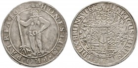 Altdeutsche Münzen und Medaillen 
 Braunschweig-Wolfenbüttel 
 Heinrich Julius 1589-1613 
 Taler 1612 -Goslar oder Zellerfeld-. Wilder Mann. Welter...