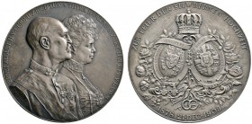 Altdeutsche Münzen und Medaillen 
 Braunschweig-Calenberg-Hannover 
 Ernst August *1845, †1923 
 Mattierte Silbermedaille 1903 von F.X. Pawlik, auf...