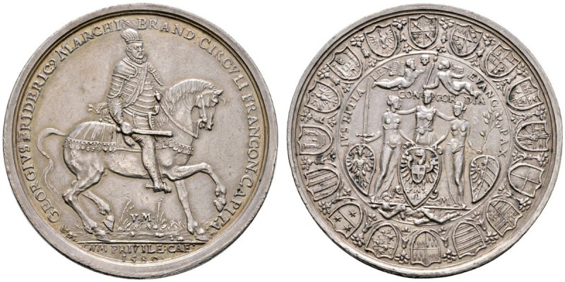 Altdeutsche Münzen und Medaillen 
 Fränkischer Kreis 
 Silbermedaille 1589 von...