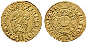Altdeutsche Münzen und Medaillen 
 Frankfurt, Reichsmünzstätte 
 Sigismund von Luxemburg 1410-1437 
 Goldgulden o.J. Johannes der Täufer mit Lamm v...