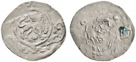 Altdeutsche Münzen und Medaillen 
 Freising, Bistum 
 Otto II. von Berg 1184-1220 
 Pfennig. Löwe nach rechts mit zurück gewandtem Kopf, darunter e...