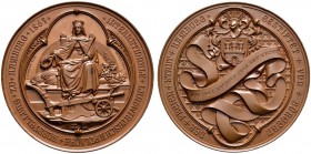 Altdeutsche Münzen und Medaillen 
 Hamburg, Stadt 
 Große bronzene Prämienmedaille 1863 von H. Lorenz, der Internationalen landwirtschaftlichen Aus­...