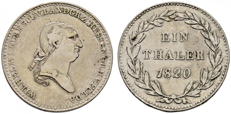 Altdeutsche Münzen und Medaillen 
 Hessen-Kassel 
 Wilhelm I. 1803-1821 
 Tal...