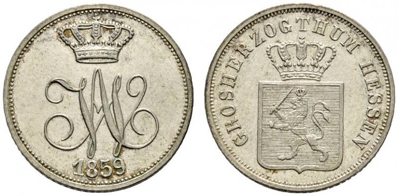 Altdeutsche Münzen und Medaillen 
 Hessen-Darmstadt 
 Ludwig III. 1848-1877 
...