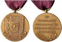 Altdeutsche Münzen und Medaillen 
 Hohenlohe 
 Gemeinschaftliche Prägungen 
 Tragbare, bronzene Prämienmedaille o.J. (um 1960/70) unsigniert. Für t...