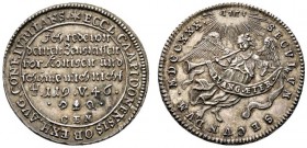 Altdeutsche Münzen und Medaillen 
 Kempten, Stadt 
 Silberabschlag vom Dukat 1730. Stempel von Chr.E. Müller, auf das Konfessionsjubiläum. Mehrzeili...