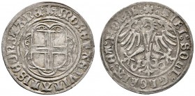 Altdeutsche Münzen und Medaillen 
 Konstanz, Stadt 
 Batzen o.J. (1499-1533). Beidseitig gotische Schrift. Nau 55ff var., Schulten 1715.
 feine Pat...