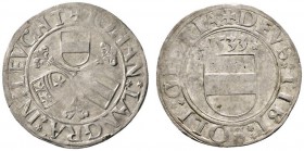 Altdeutsche Münzen und Medaillen 
 Leuchtenberg 
 Johann IV. 1487-1531 
 Batzen 1533. -Pfreimd-. Posthume Prägung. Friedl 84, Schulten 1738.
 leic...