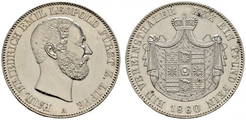 Altdeutsche Münzen und Medaillen 
 Lippe-Detmold 
 Paul Friedrich Emil Leopold...