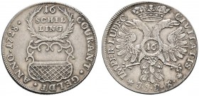 Altdeutsche Münzen und Medaillen 
 Lübeck, Stadt 
 16 Schilling 1728. Münzmeister Johann Justus Jaster. Behr. 304, J. 8.
 selten, feine Patina, gut...