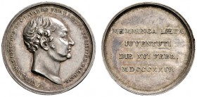 Altdeutsche Münzen und Medaillen 
 Memmingen, Stadt 
 Kleine Silbermedaille 1824 von J. Losch, auf das 25-jährige Regierungsjubiläum König Maximilia...