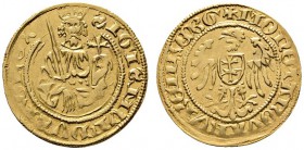 Altdeutsche Münzen und Medaillen 
 Nürnberg, Reichsmünzstätte 
 Sigismund 1410-1437 
 Goldgulden o.J. (1414/19). Gekröntes Brustbild des Königs von...